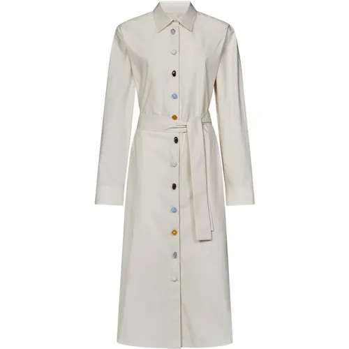 Cotton Poplin Shirtdress with Jewel Stones , female, Sizes: XS, S - Msgm - Modalova