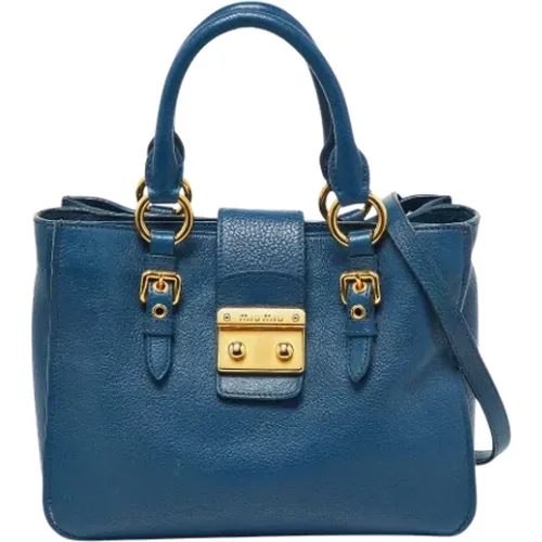 Pre-owned Leather handbags , female, Sizes: ONE SIZE - Miu Miu Pre-owned - Modalova