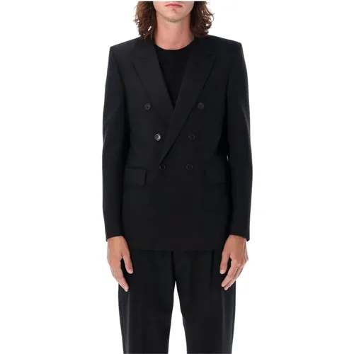 Wool Double-Breasted Blazer , male, Sizes: L, M - Saint Laurent - Modalova