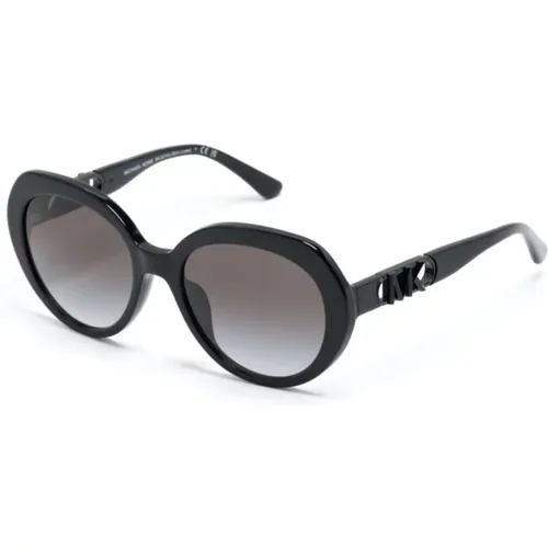 Schwarze Sonnenbrille mit Original-Etui , Damen, Größe: 56 MM - Michael Kors - Modalova