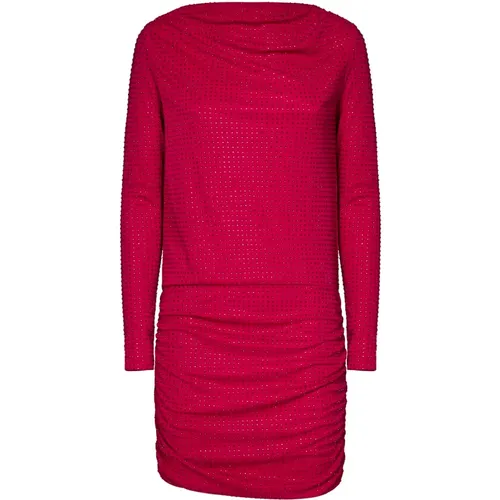 Red Draped Minidress Aw24 , female, Sizes: 2XS, XS, S - Versace Jeans Couture - Modalova