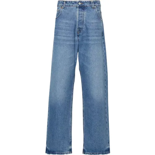 Hellblaue Denim-Jeans mit Abgenutztem Finish , Herren, Größe: W30 - Jacquemus - Modalova