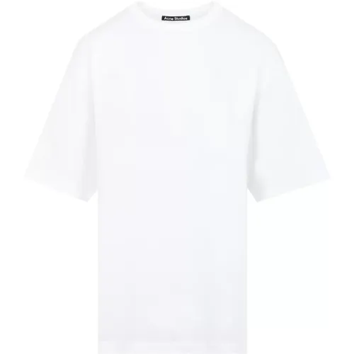 Oversize Weiße T-Shirt , Herren, Größe: XS - Acne Studios - Modalova