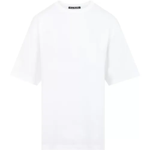 Oversize Weiße T-Shirt , Herren, Größe: S - Acne Studios - Modalova