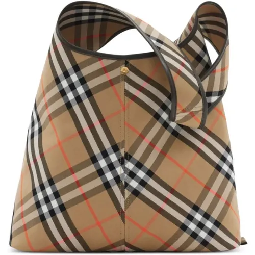 Vintage Check Pattern Flat Top Handle Bag , female, Sizes: ONE SIZE - Burberry - Modalova