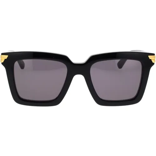 Schwarze Graue Oversize Quadratische Sonnenbrille , Damen, Größe: ONE Size - Bottega Veneta - Modalova