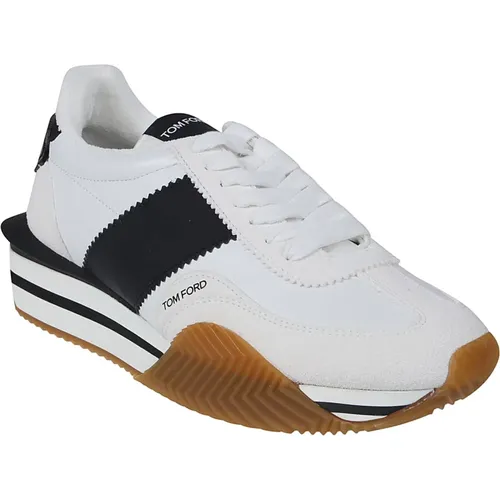 James Low Top Sneakers - /Black/Cream , male, Sizes: 6 UK, 7 UK, 9 UK, 8 UK - Tom Ford - Modalova