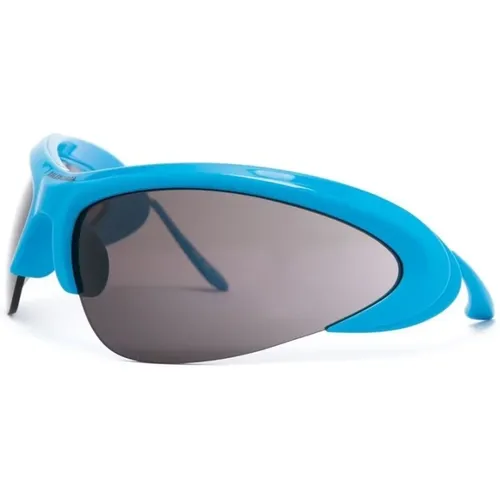 Blaue Sonnenbrille 004 Stil , Damen, Größe: ONE Size - Balenciaga - Modalova