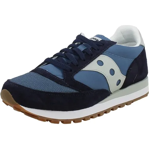 Blaue Jazz Sneaker Flacher Absatz Nylon , Herren, Größe: 41 EU - Saucony - Modalova