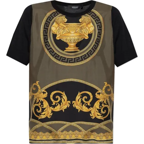 Printed Top , female, Sizes: S, XS, 2XS, 3XS - Versace - Modalova