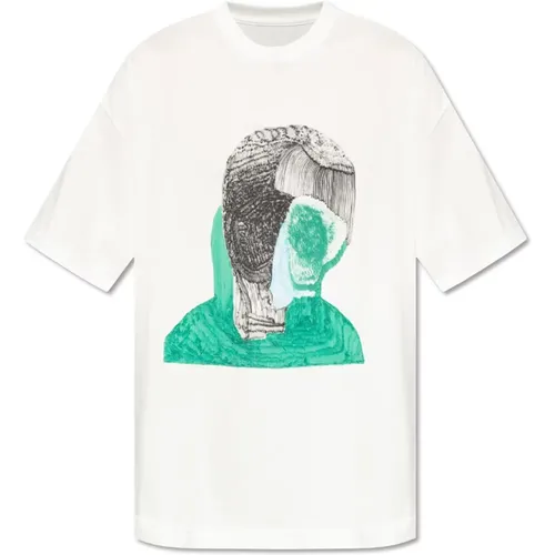 Printed T-shirt , male, Sizes: M - Issey Miyake - Modalova