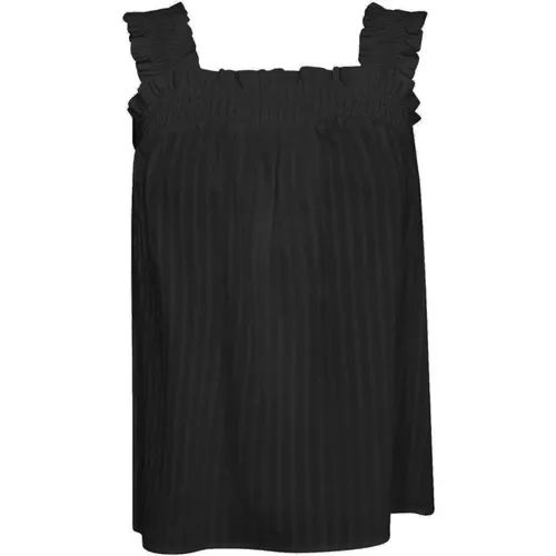 Smock Strap Top Bluse Schwarz , Damen, Größe: M - Co'Couture - Modalova