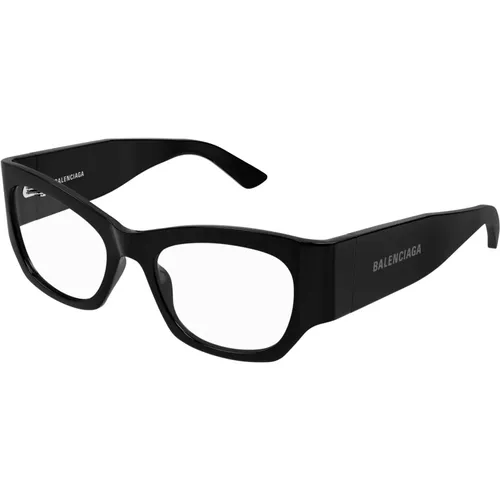 Glasses,Klassische Schwarze Optische Brille,Stilvolle Brille Bb0333O Farbe 002,Braun/Havanna Optische Brille, vielseitiger Stil - Balenciaga - Modalova