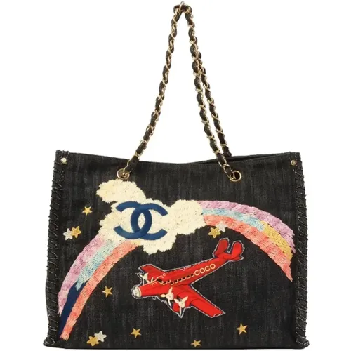 Pre-owned Denim totes , female, Sizes: ONE SIZE - Chanel Vintage - Modalova