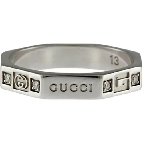 Pre-owned White Gold rings , female, Sizes: ONE SIZE - Gucci Vintage - Modalova