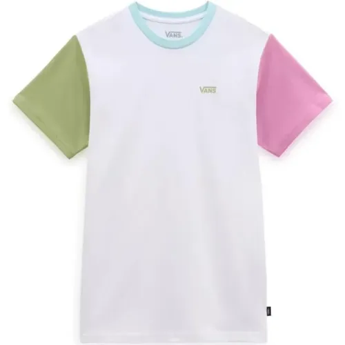 Colorblock Besticktes T-Shirt , Damen, Größe: 2XS - Vans - Modalova