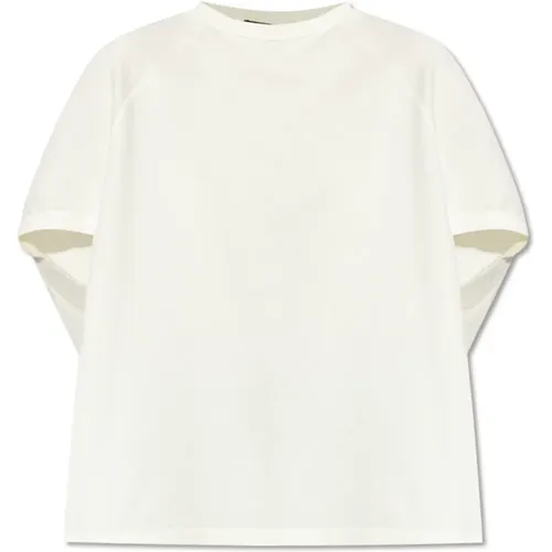 Oversize Baumwoll-T-Shirt , Damen, Größe: L - Fabiana Filippi - Modalova