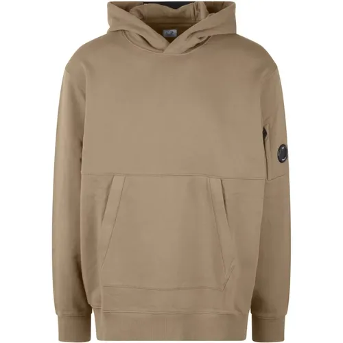 Brauner Pullover mit Kapuze , Herren, Größe: L - C.P. Company - Modalova