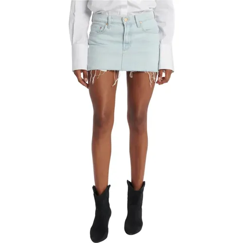 Denim Miniskirt, 100% Cotton , female, Sizes: W25 - Mother - Modalova