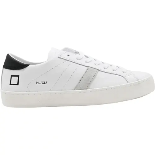 Low Calf White Black Sneakers , female, Sizes: 4 UK, 6 UK - D.a.t.e. - Modalova