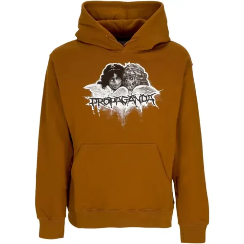 Brauner Hoodie mit Kängurutasche , Herren, Größe: M - Propaganda - Modalova