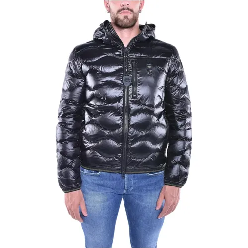 Leichte Wave-Stepp-Nylonjacke , Herren, Größe: XL - Blauer - Modalova