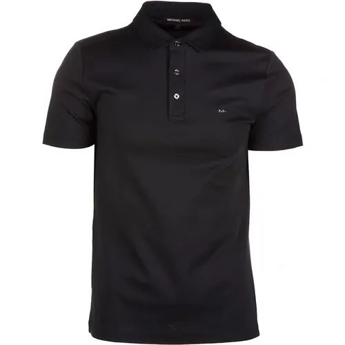Plain Polo Shirt with Logo Embroideries , male, Sizes: S, L, M, XL - Michael Kors - Modalova