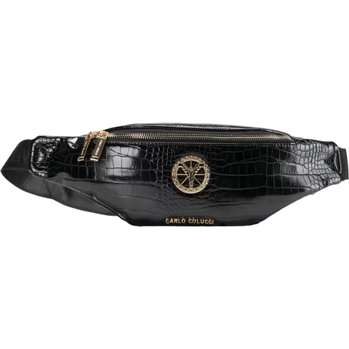 Stylish Crocodile-Style Waist Bag , female, Sizes: ONE SIZE - carlo colucci - Modalova