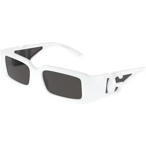 Frame Dark Grey Lens Sunglasses , unisex, Sizes: 53 MM - Dolce & Gabbana - Modalova