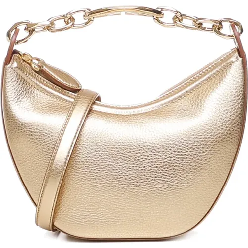 Golden Mini Hobo VLogo Moon Bag , female, Sizes: ONE SIZE - Valentino Garavani - Modalova