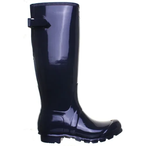 Adjustable Tall Boots in Navy , female, Sizes: 3 UK - Hunter - Modalova