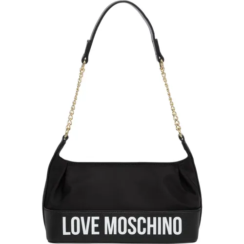 Logo Print Schultertasche - Love Moschino - Modalova