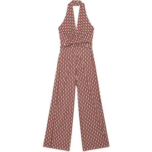 Bedruckter Jersey Halterneck Jumpsuit , Damen, Größe: XL - MALIPARMI - Modalova