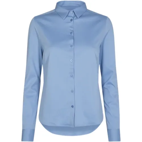 Hellblaue Tina Jersey Shirt Bluse - MOS MOSH - Modalova