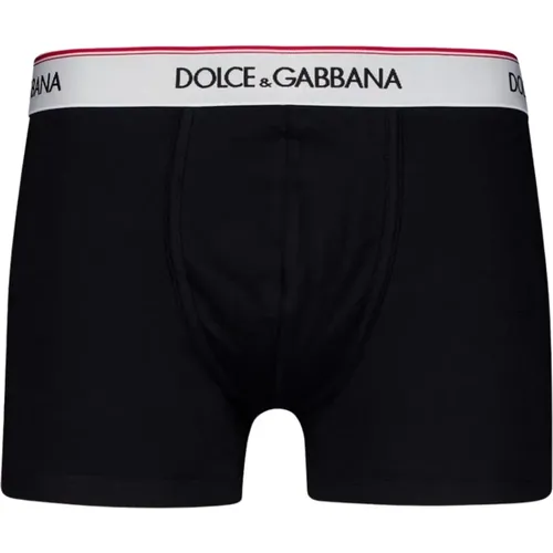 Two-Pack Cotton Jersey Boxers Set , male, Sizes: S - Dolce & Gabbana - Modalova