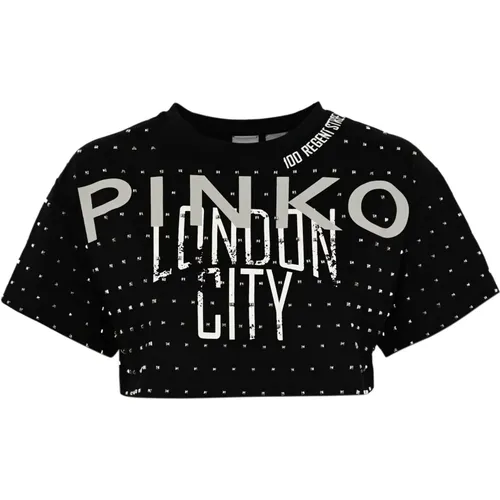 Kurze T-Shirts und Polos für Damen , Damen, Größe: XS - pinko - Modalova