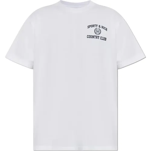 T-Shirt aus der Wall Street Kollektion , unisex, Größe: S - Sporty & Rich - Modalova