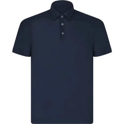 Blaue T-Shirts & Polos für Männer - Zanone - Modalova