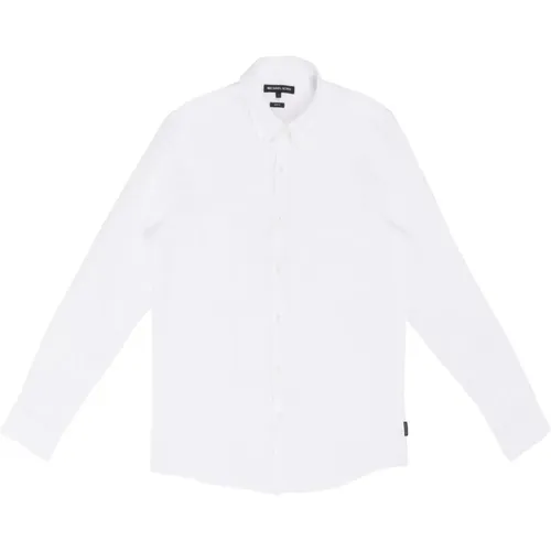 Plain Button-Up Shirt , male, Sizes: L, S, M, XL - Michael Kors - Modalova