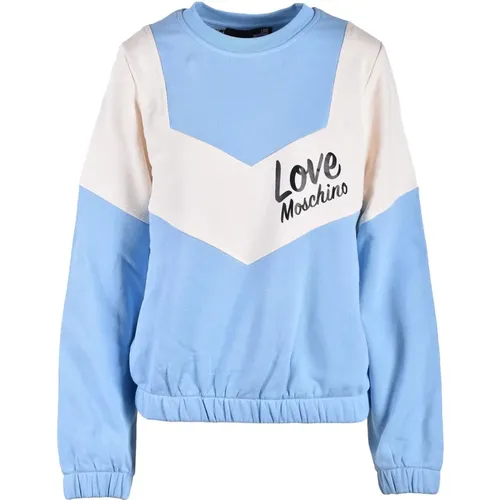 Sky Sweatshirt for Women , female, Sizes: M, L, XS, S - Love Moschino - Modalova