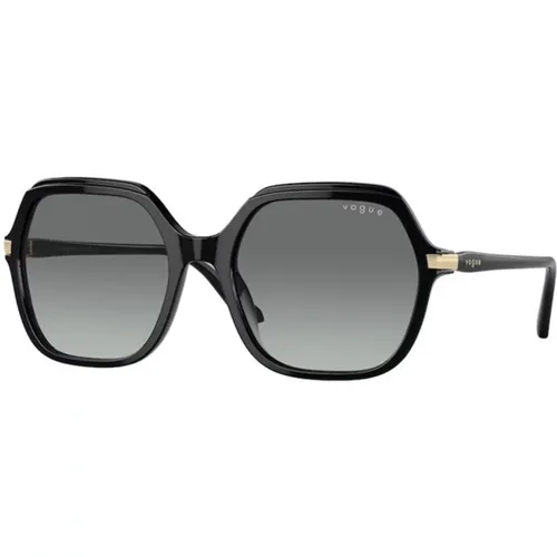 Schwarze Verlaufssonnenbrille , Damen, Größe: 56 MM - Vogue - Modalova