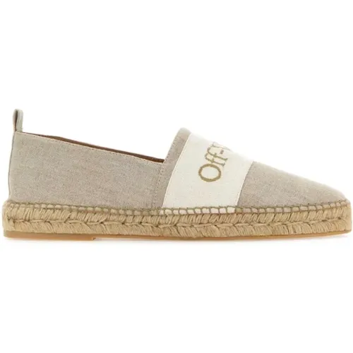 Sand canvas espadrilles , male, Sizes: 6 UK - Off White - Modalova