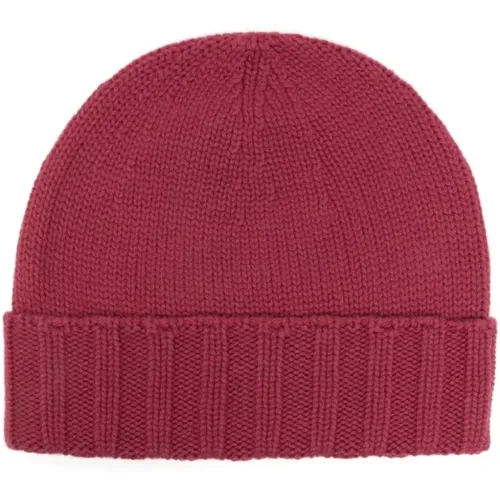 Bordeaux Cashmere Knit Hat , male, Sizes: 46 CM - Drumohr - Modalova