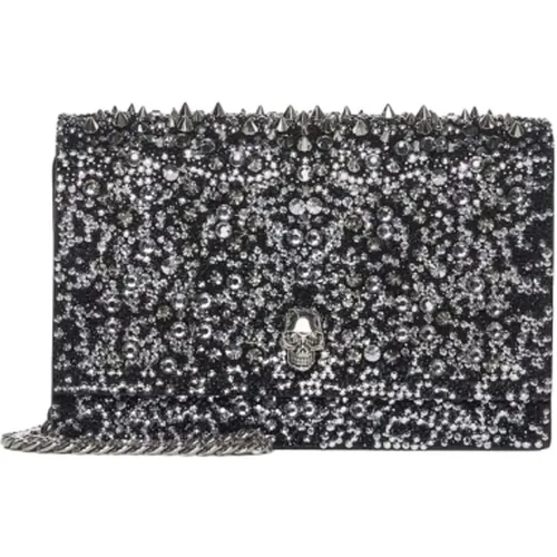 Small Skull Bag with Rhinestones , female, Sizes: ONE SIZE - alexander mcqueen - Modalova