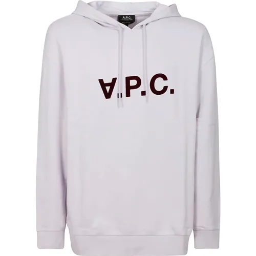 Baumwoll-Hoodie mit Logo-Print , Herren, Größe: S - A.P.C. - Modalova