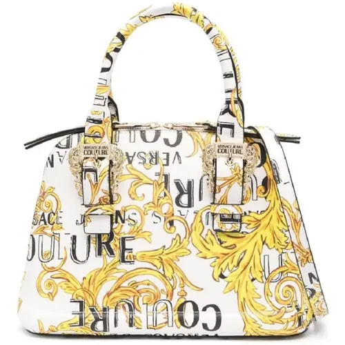 Baroque Print Handbag with Logo Buckles , female, Sizes: ONE SIZE - Versace Jeans Couture - Modalova