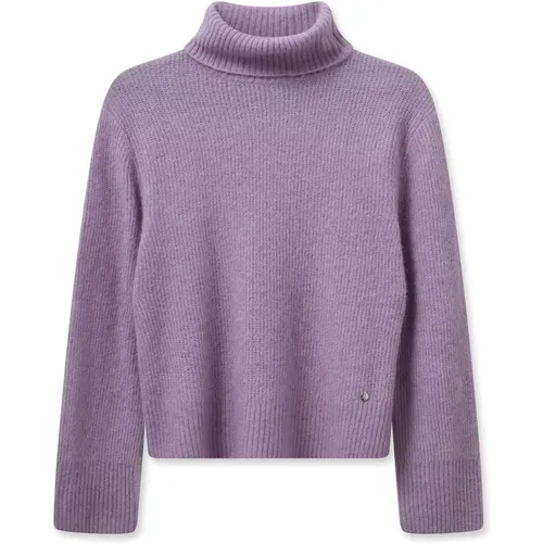 Weicher Strickrollkragenpullover Lavendelkraut , Damen, Größe: M - MOS MOSH - Modalova