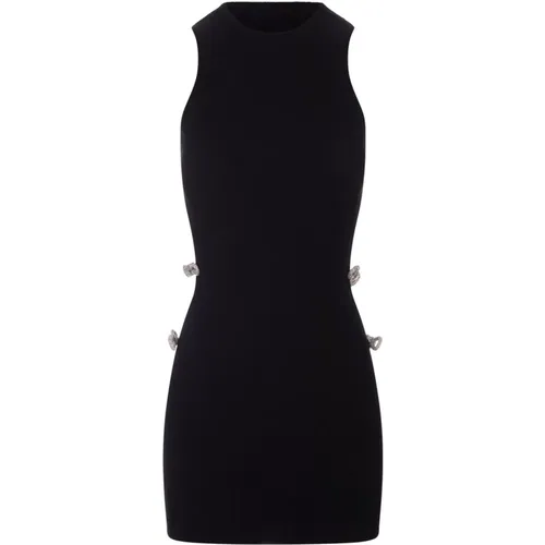 Sleeveless Mini Dress with Side Cut-Outs , female, Sizes: XS, S - Mach & Mach - Modalova