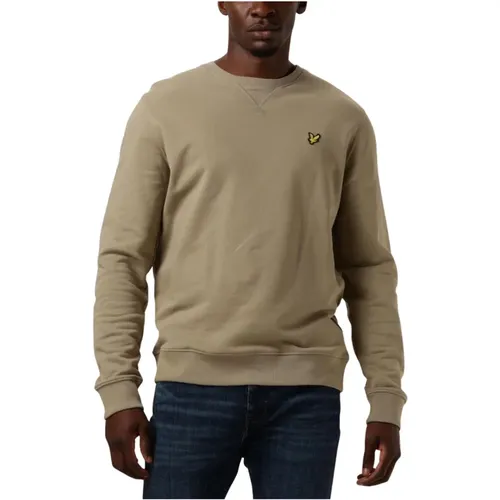 Grüner Rundhalsausschnitt Pullover , Herren, Größe: M - Lyle & Scott - Modalova