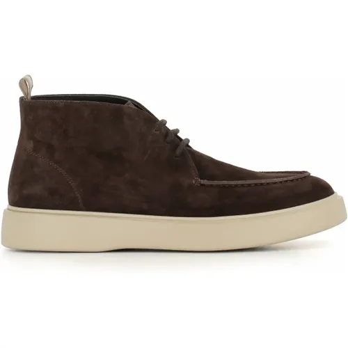 Dunkelbraune Wildleder Chukka Stiefel - Officine Creative - Modalova